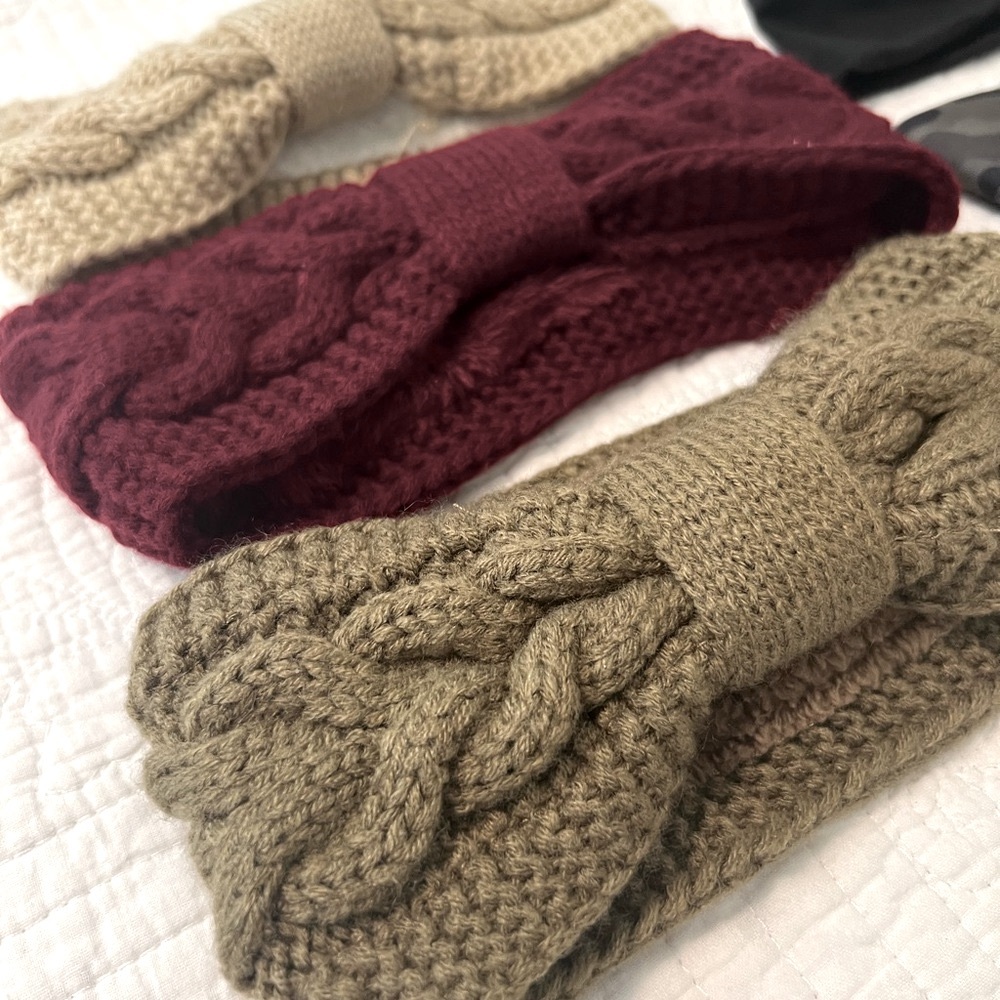 🍊6 Cozy Knit Headbands Fleece-lined Athletic🍊